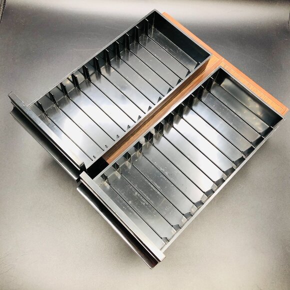 Vintage 80s DYNASTY Audio Cassette Computer Tape Dual Drawer Cabinet Storage - Picture 8 of 13